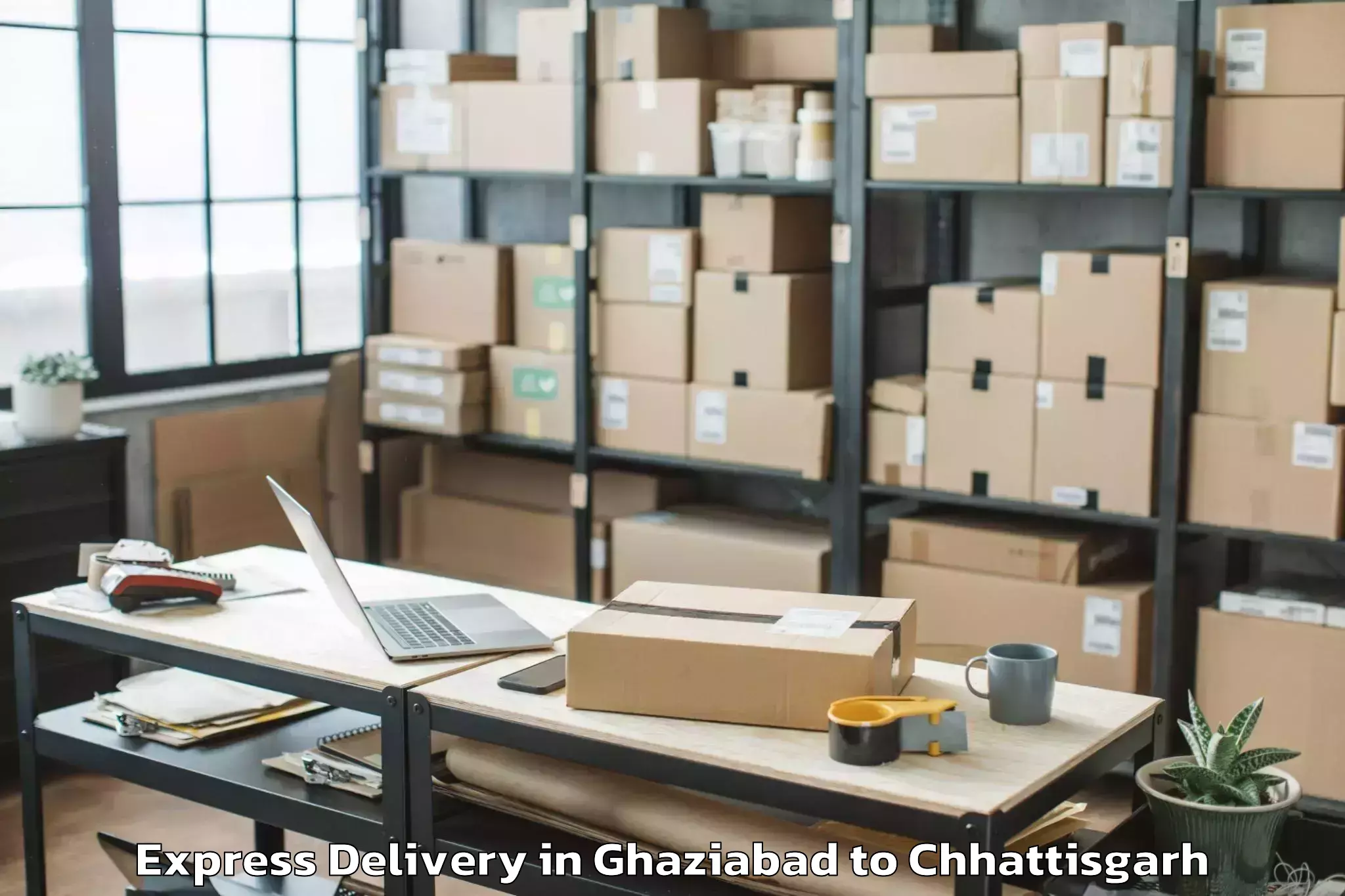 Get Ghaziabad to Pandariya Express Delivery